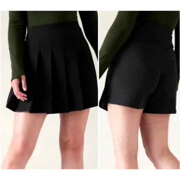 ATHLETA Endless Pleated Skort Black Size 10 - Picture 1 of 9
